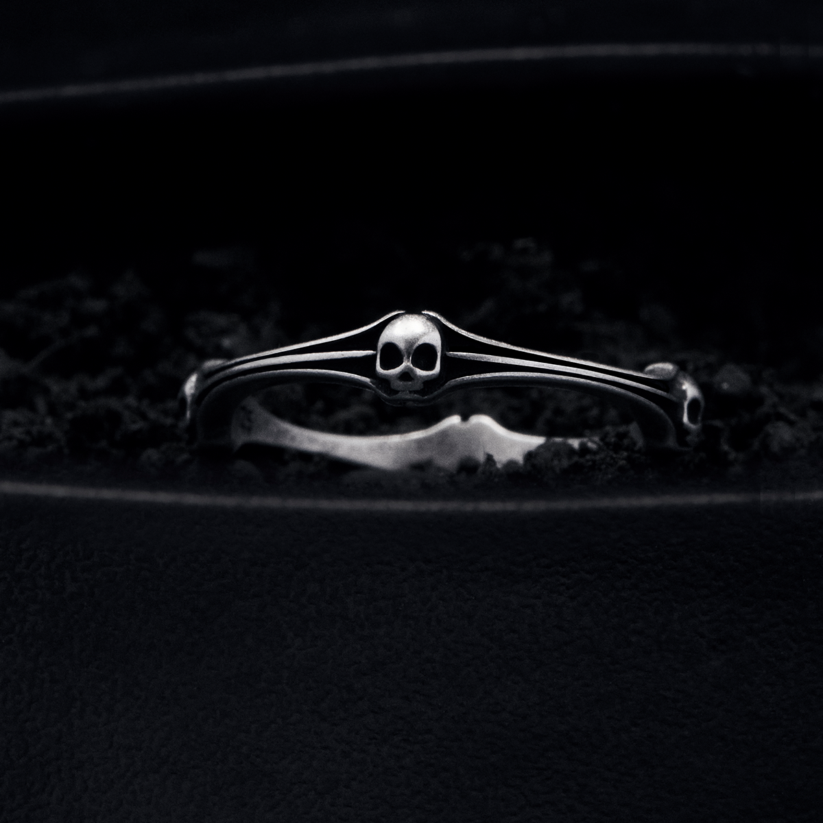 S925 Skull Pinky Ring