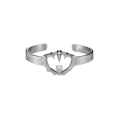 Rhinestone Decorated Design Dial Open Bracelet