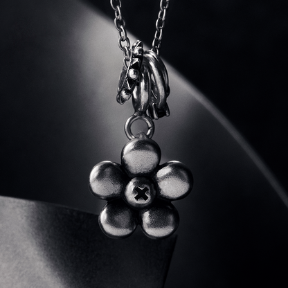 S925 Punk Floral Necklace
