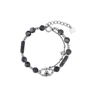 S925 Warthog Nose Clasp Double Layer Bracelet