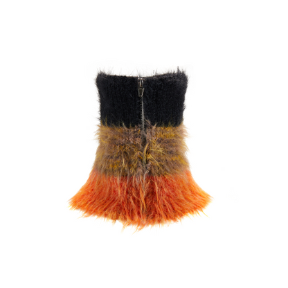 Gradient Color Zippered Neck Warmer