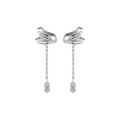 Ribbon Pendant Double-Layer Ear Cuff