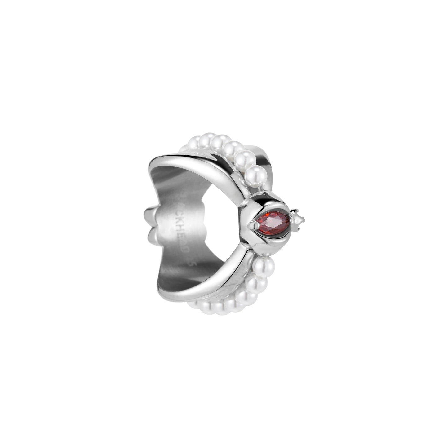 Bad Pomegranate Beaded Bow Ring