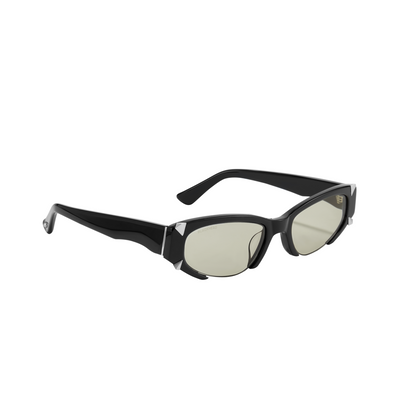 Square Half-Frame Sunglasses (Black)