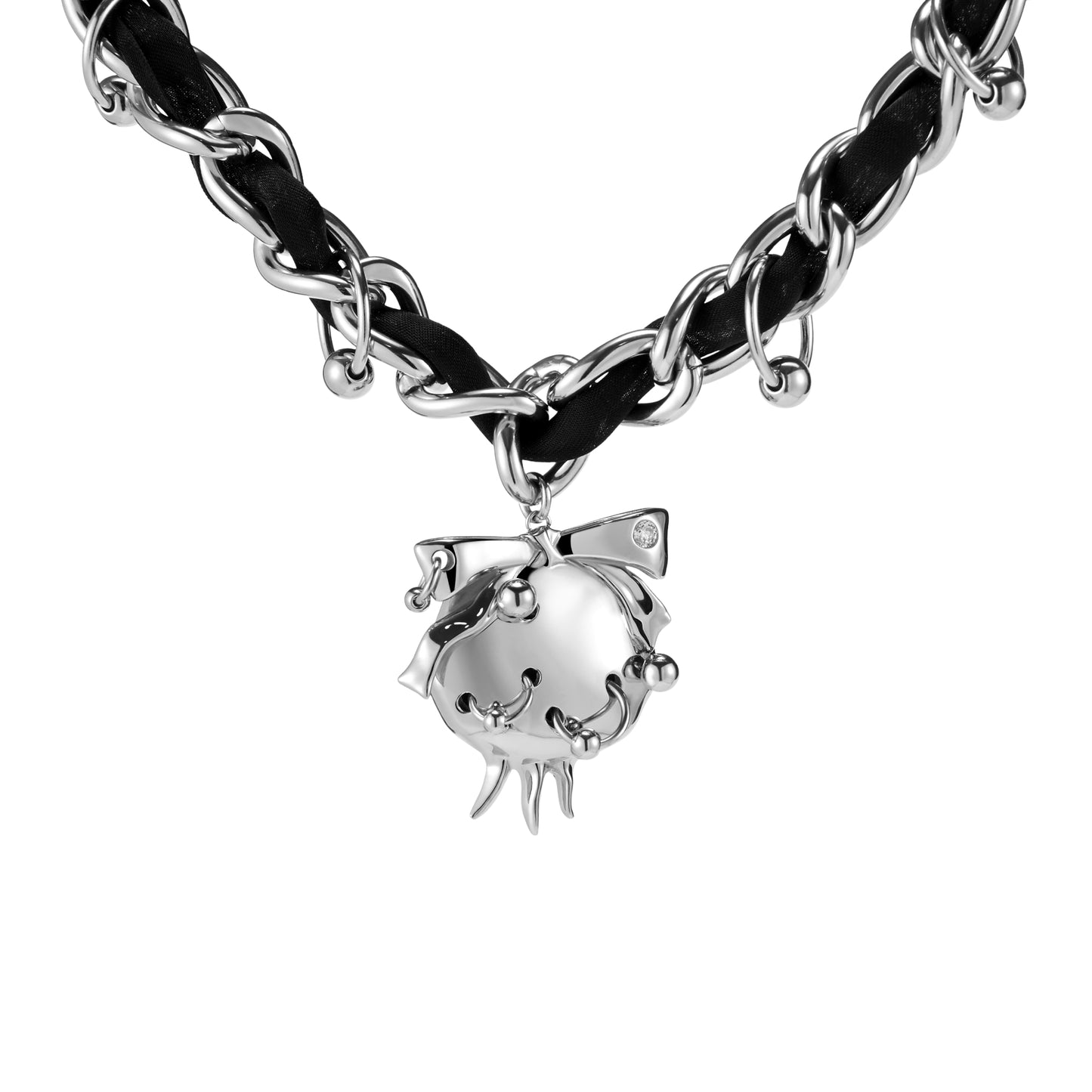Pierced Pomegranate Strap Choker
