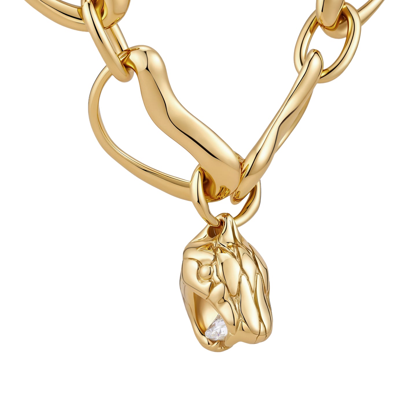 Nebula Snake Loop Necklace (Gold)