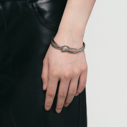 Triple Serpent Double-Layer Bangle