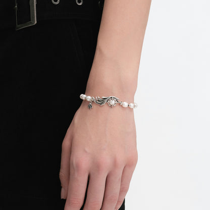 S925 Blue Booby Wing Pearl Bracelet