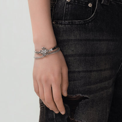 Crossflower Double-Layer Bracelet
