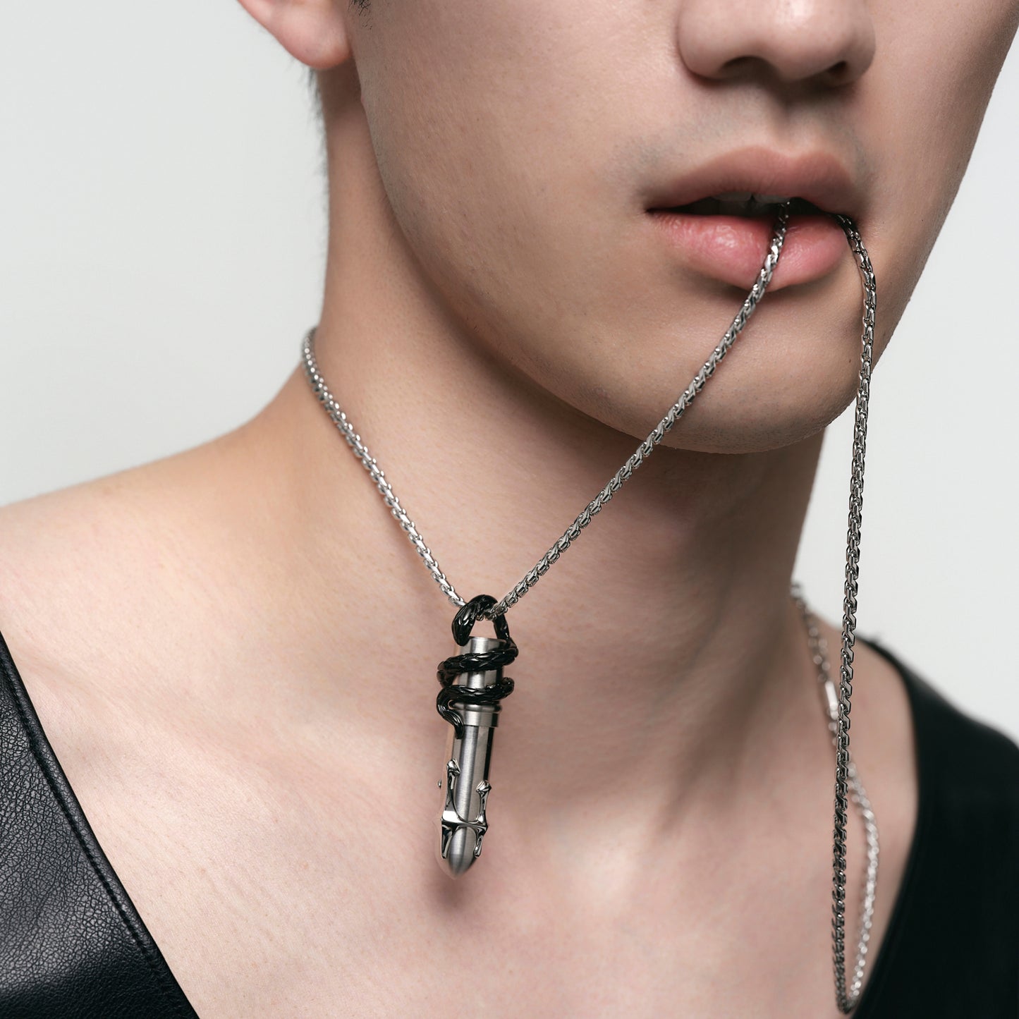 Snake Loop Perfume Bottle Necklace
