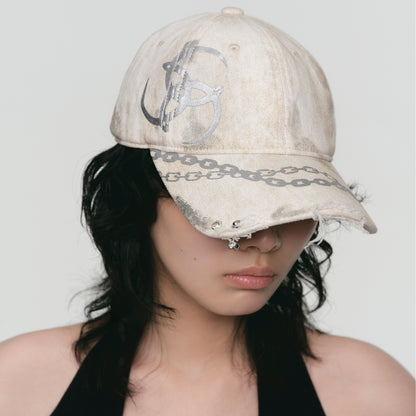 Triple Serpent Loop Foil Logo Baseball Cap