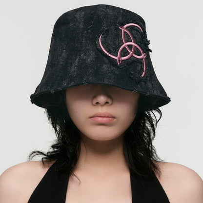 Triple Serpent Loop Denim Hat Bag