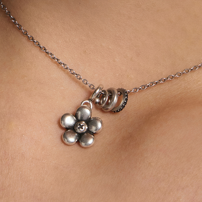 S925 Punk Floral Necklace