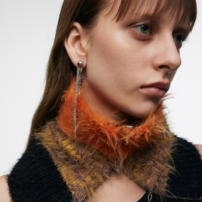 Gradient Color Zippered Neck Warmer