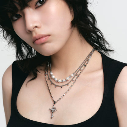 Starburst Key Layered Necklace