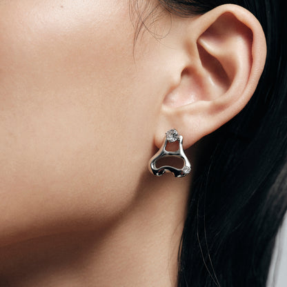 Pull Ring Stud Earrings