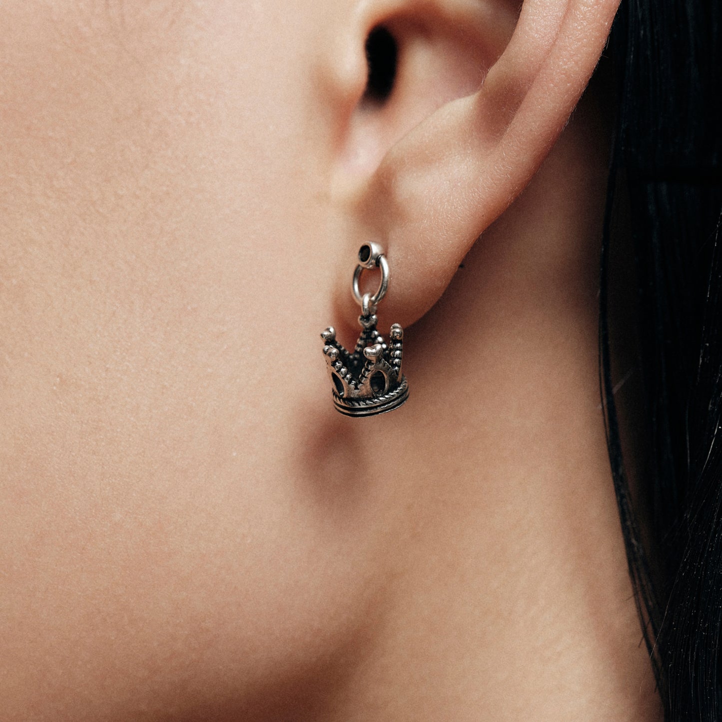 Fox Crown Drop Earring