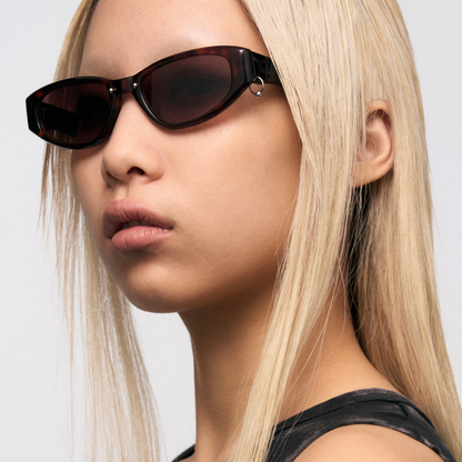 Square Tortoiseshell Pattern Full-Frame Sunglasses