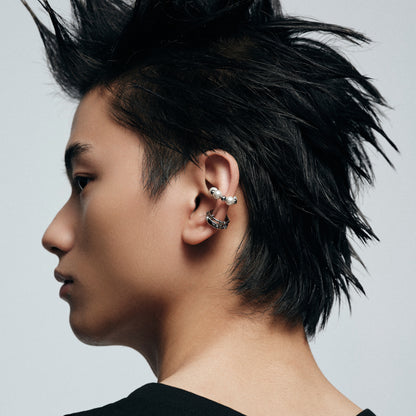 Crystal & Pearl Combination Ear Clip