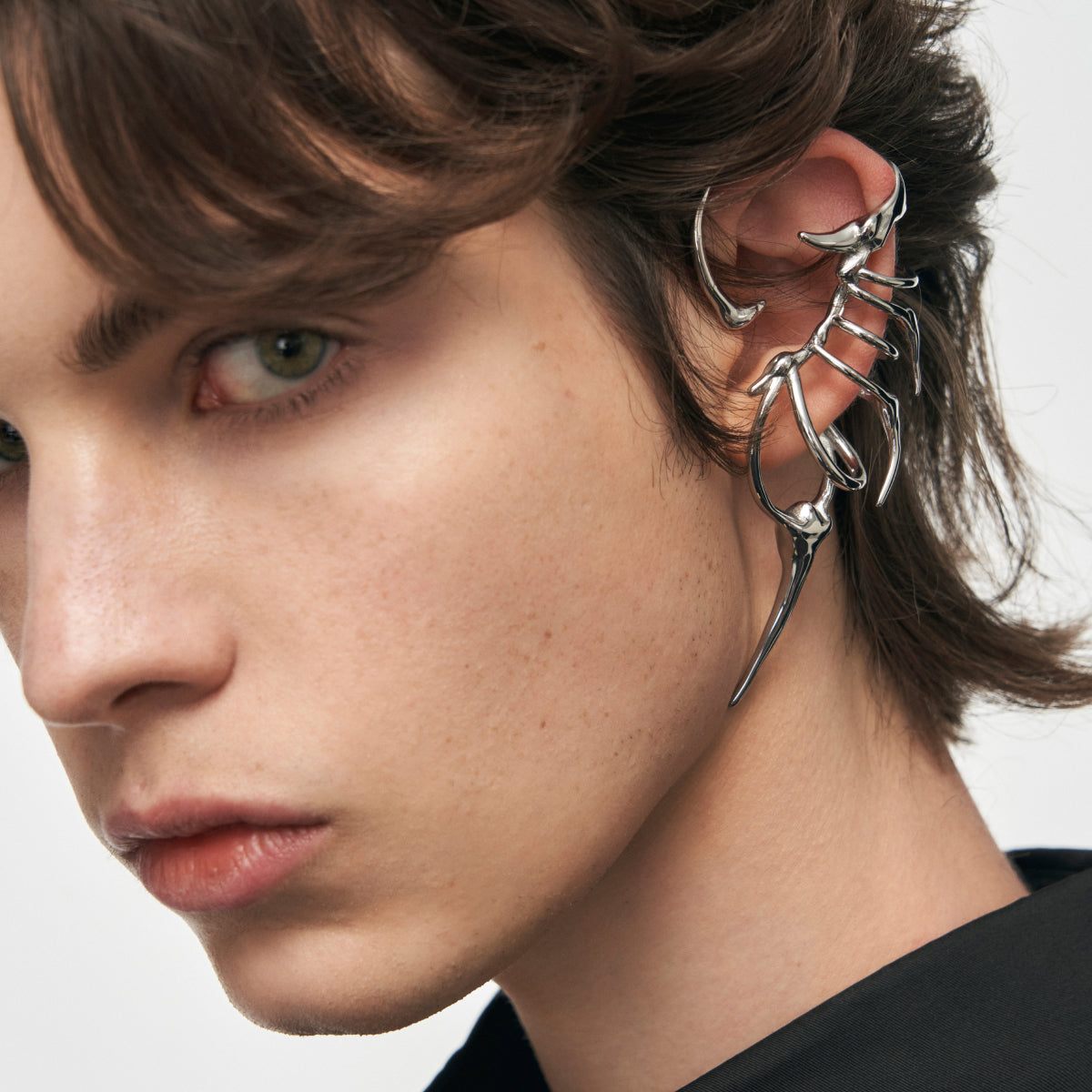 Devil Claw Ear Cuff - Halloween- Bold Silver Design - Demon – Blackheadshop