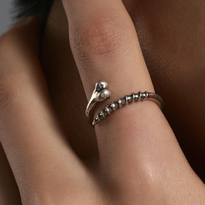 S925 Bone Spike Pinky Ring