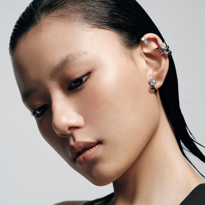 Crystal Tassel Ear Cuff (Left Ear Single)