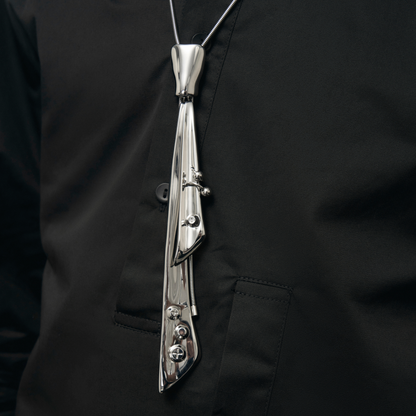 Devil Tie Adjustable Metal Necklace