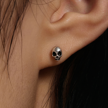 S925 Mini Skull Stud Earrings