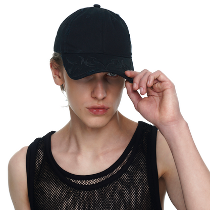 Distressed Embroidered Baseball Cap