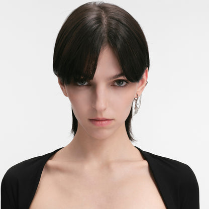 S925 Booby Bird Wing Multi Band Piercing Earring