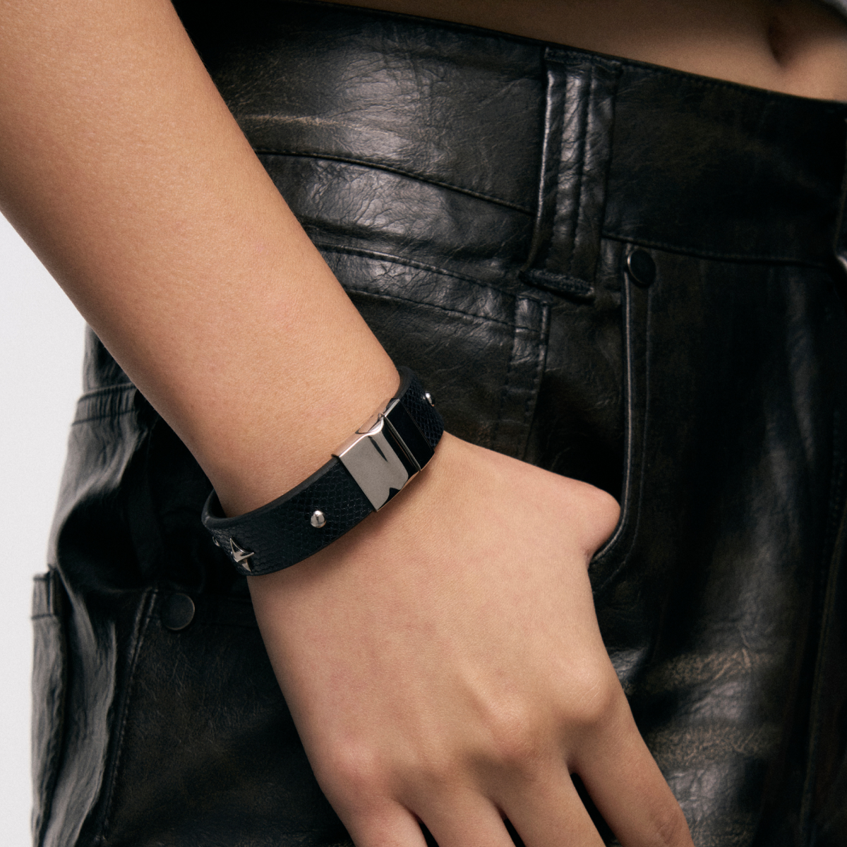 Triple Serpent Ring Snake Pattern Bracelet
