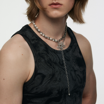 Anti-War Flower Pearl Necklace