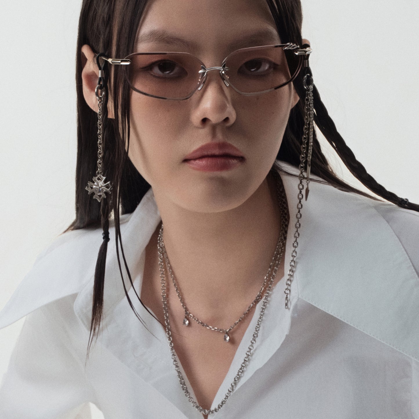 Crossflower Pendant Glasses Chain
