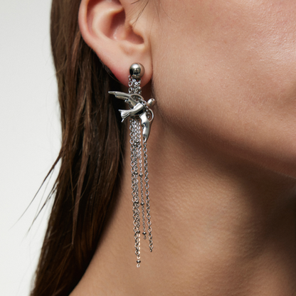 Peace Dove Tassel Earrings