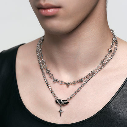 Snake Loop Double Layer Necklace