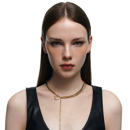 Heart Line Chain Necklace