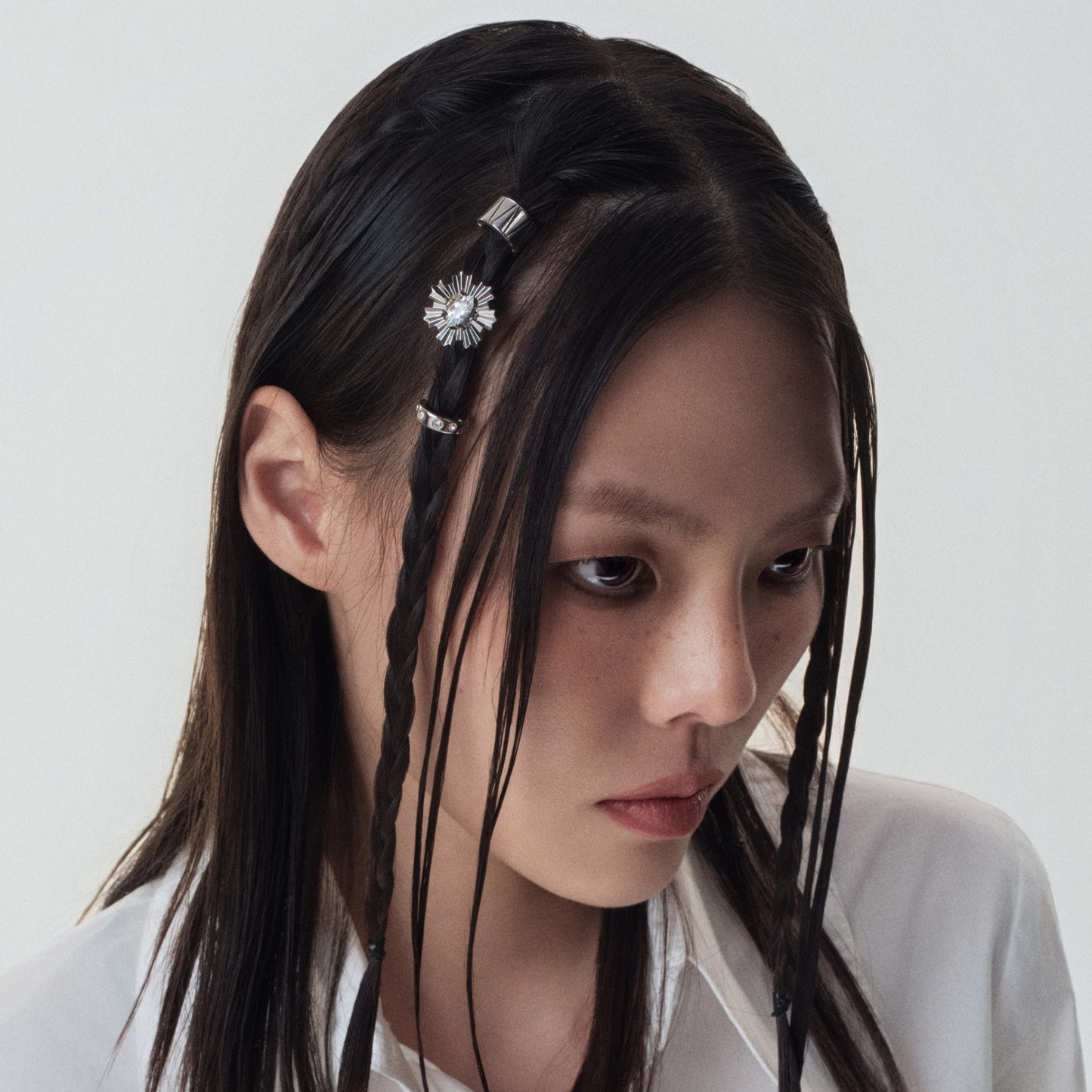 Cornflower Emblem Stacking Hair Buckle Set