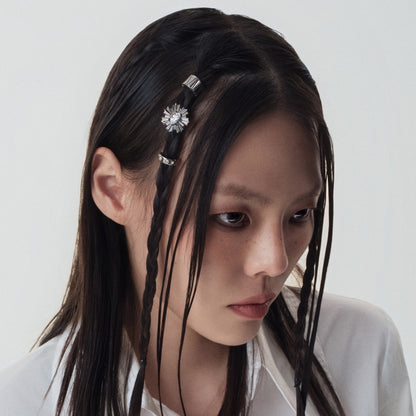 Cornflower Emblem Stacking Hair Buckle Set