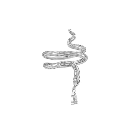 Triple Serpent Pendant Ring