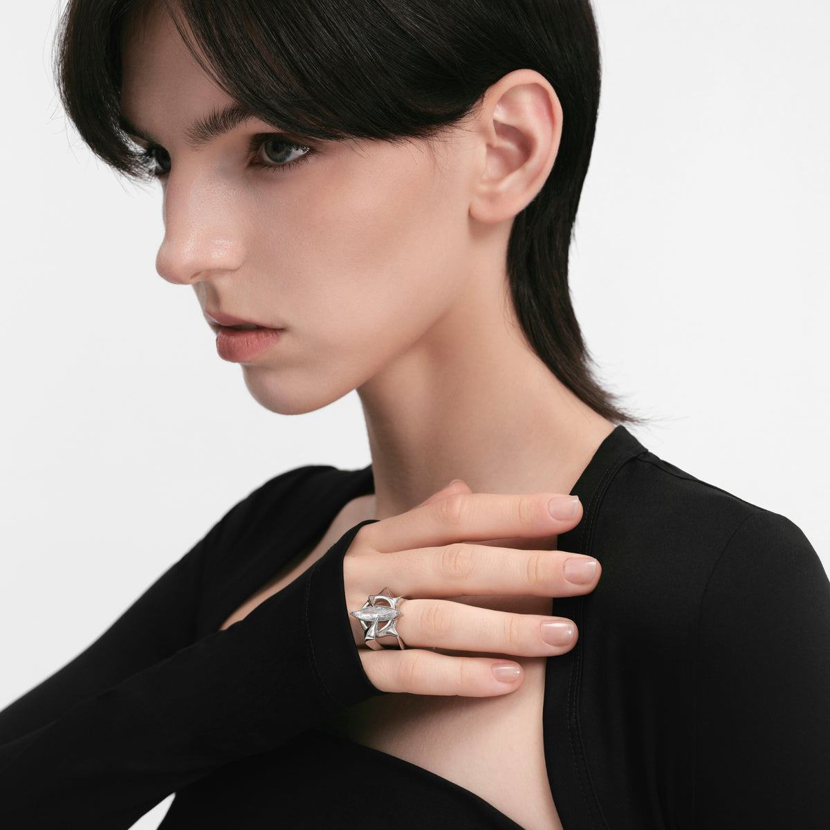 Radiant Starburst Sculptural Ring