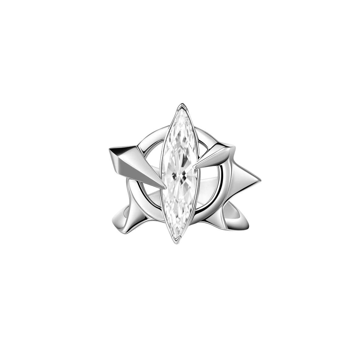 Radiant Starburst Sculptural Ring