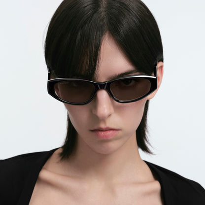 Slim Square Folding Sunglasses – Grey Photochromic