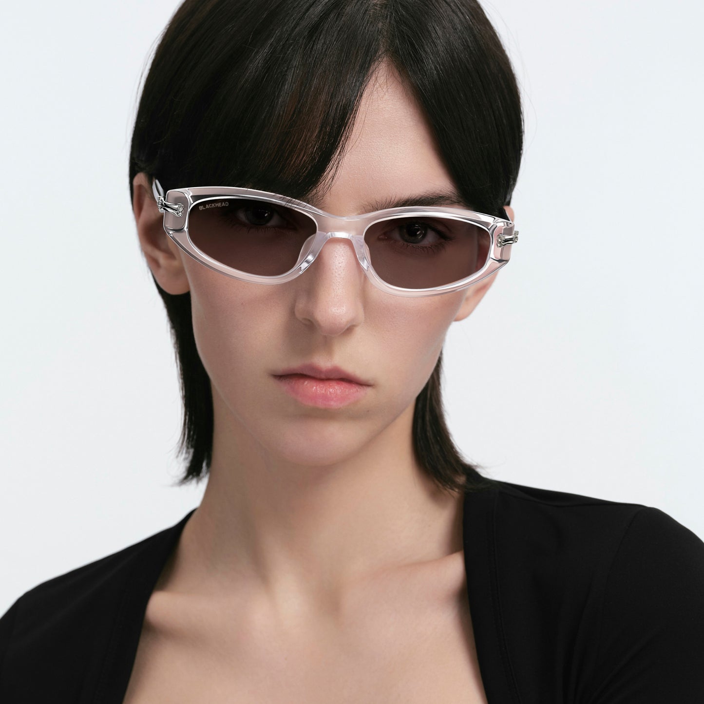 Slim Square Skeleton Sunglasses – Clear Photochromic