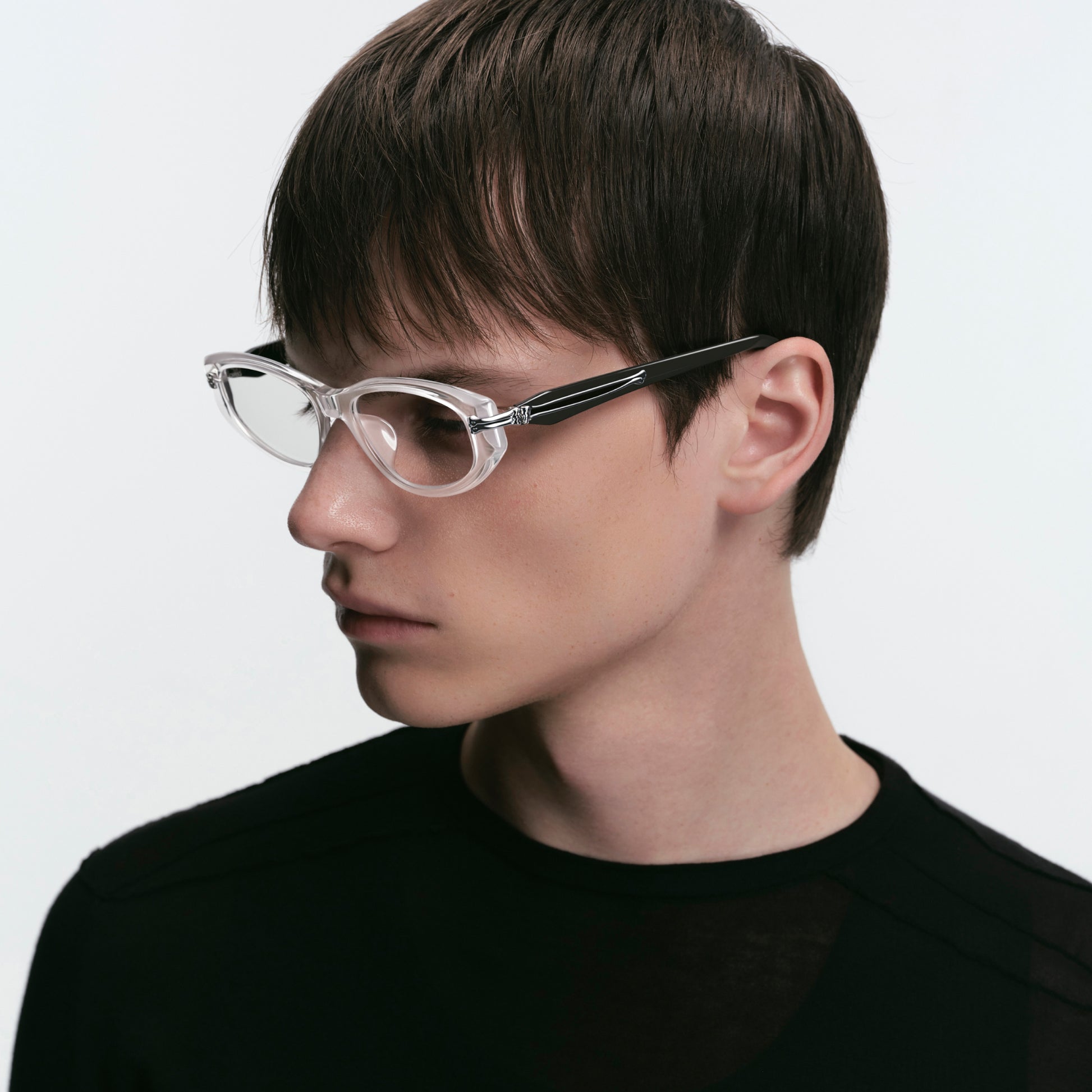 Slim Square Skeleton Sunglasses – Clear Photochromic