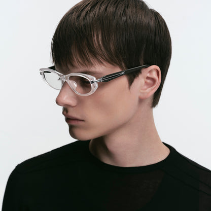 Slim Square Skeleton Sunglasses – Clear Photochromic