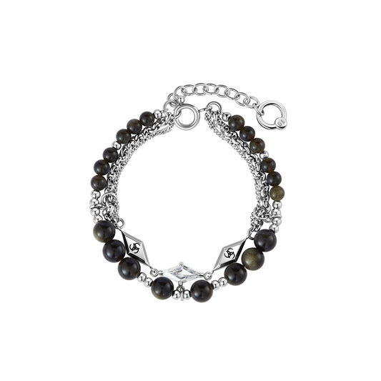 Triple Serpent Prismatic Beaded Bracelet