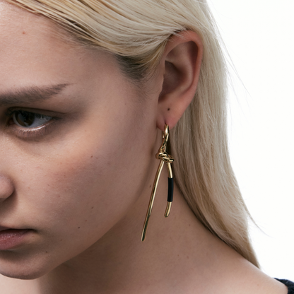 Twisted Knot Hinged Earrings