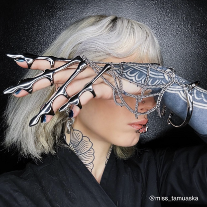 The X-Files Bone Shape Chain Combination Palm Decorative Body Jewellery