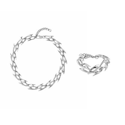 Snake Bone Chain Bundle（Necklace + Bracelet）