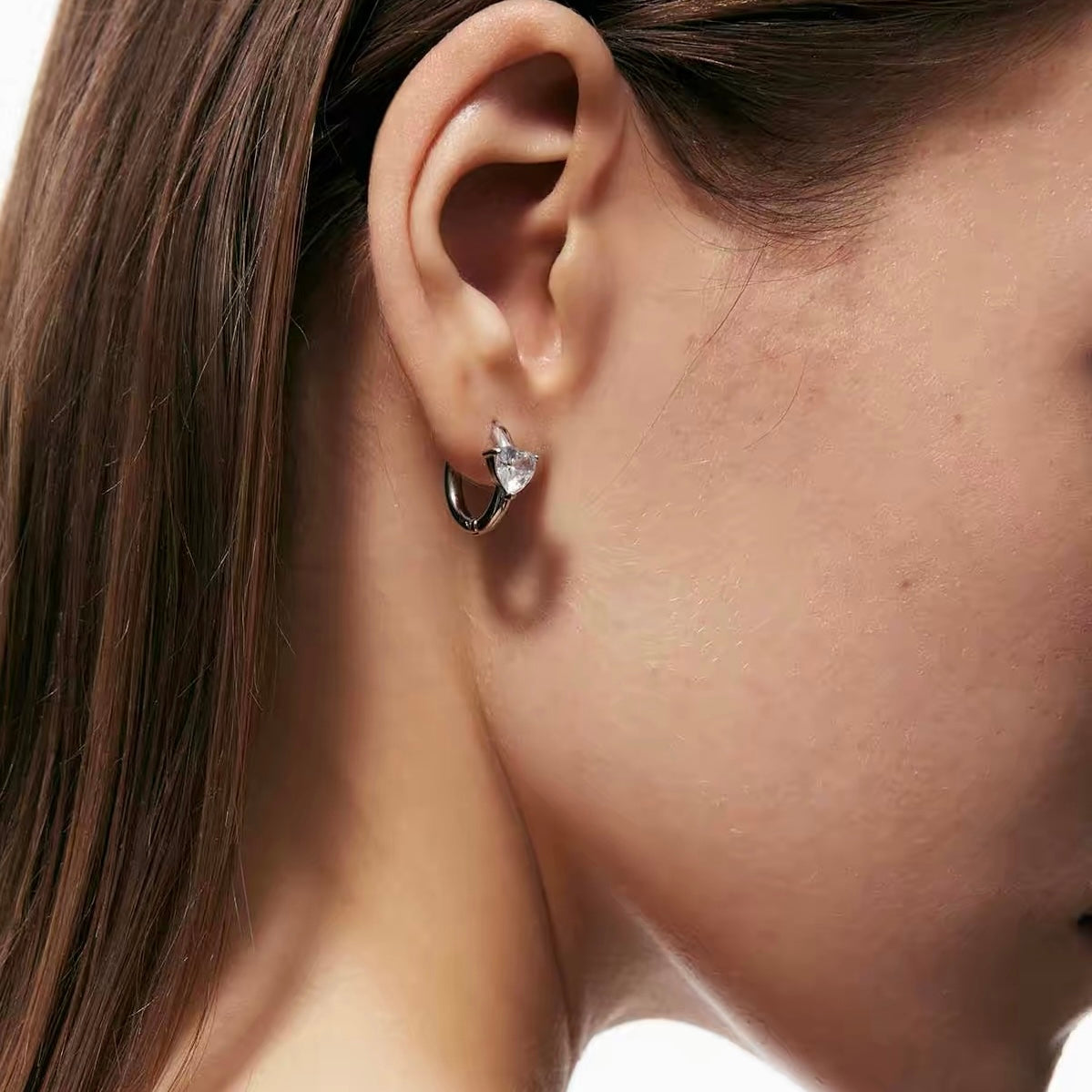 Endless Love Heart Hoop Earrings